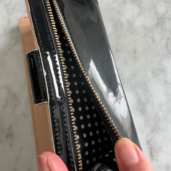 NWT Kate Spade Pasadena Black Patent Stacy Envelope Wallet - Picture 5 of 7